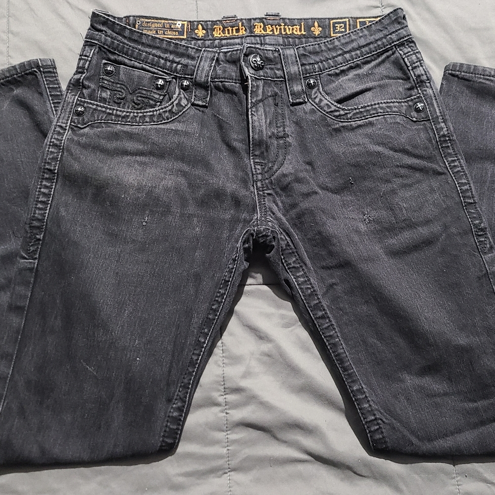 Rock Revival Jeans, 32x32 Black